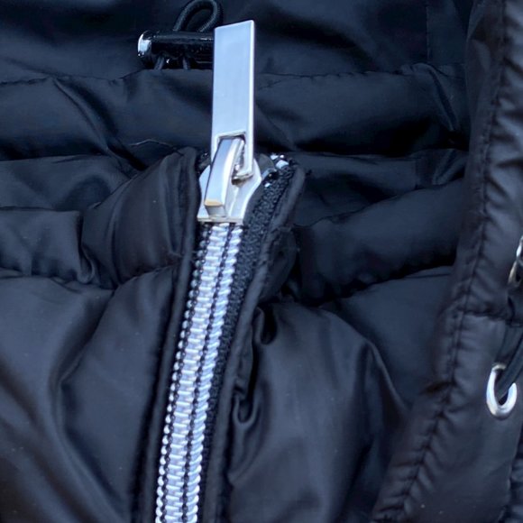 Zara Removable Hood Puffer Jacket Women Sz L Black Neutral Quilted Everyday - Picture 8 of 15